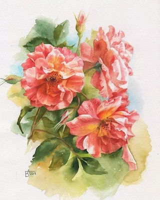 水彩花卉